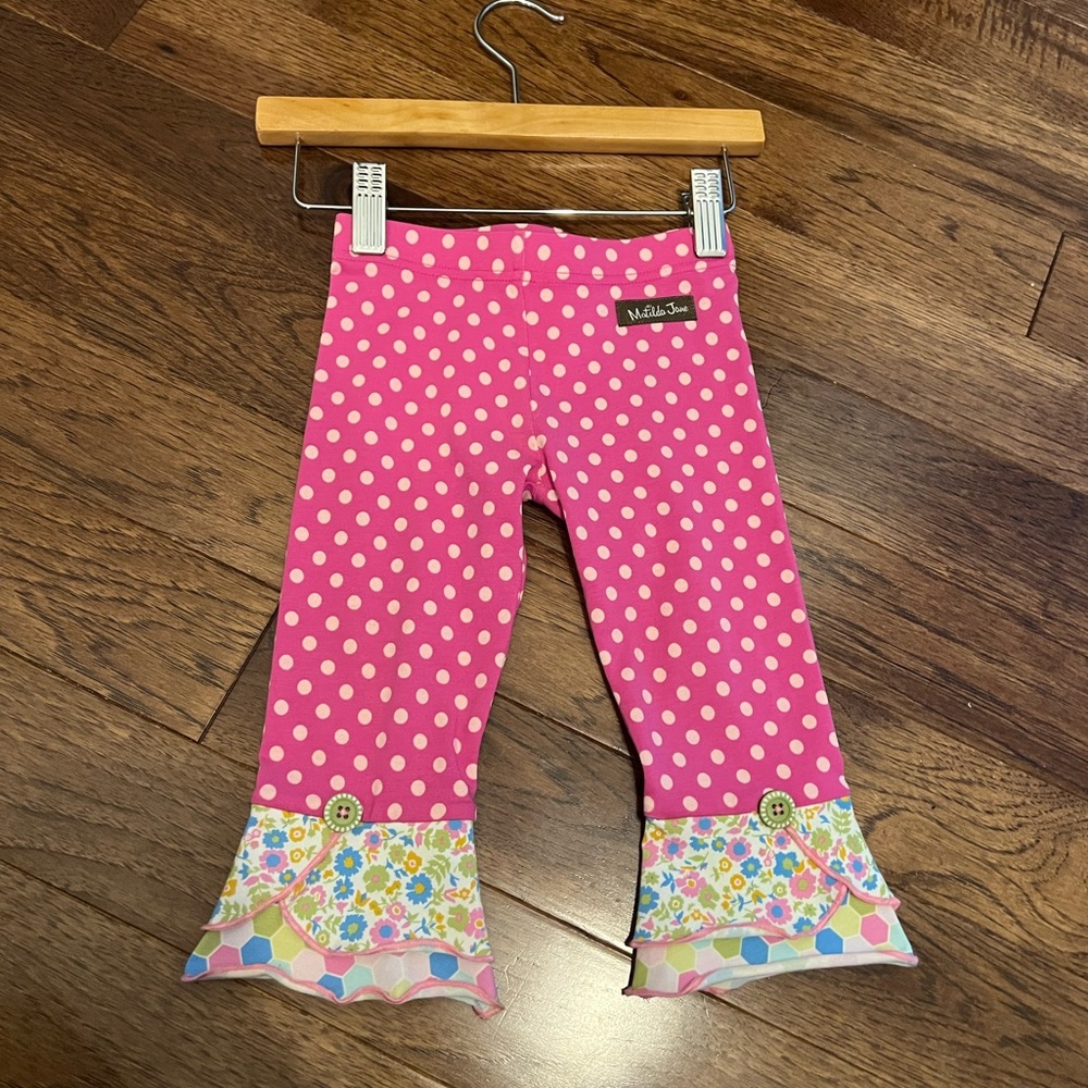 Matilda Jane Pink Polka Dot Scrappy Pant